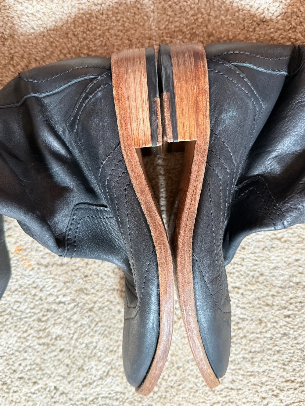 Free People Over the Knee Leather Boots